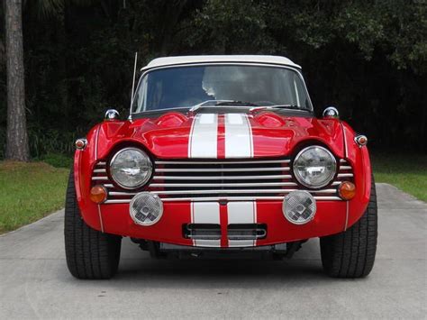 Triumph Tr 4 1966 Red W White Stripes Sc1456 Chevy 350 V8 300hp