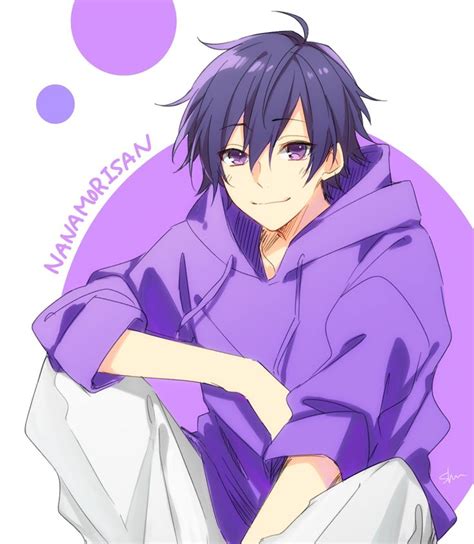 Pin By Zero On Anime Boy Anime Purple Hair Cute Anime Guys Cute