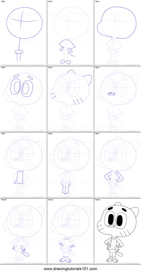 How To Draw Gumball Watterson From The Amazing World Of Gumball