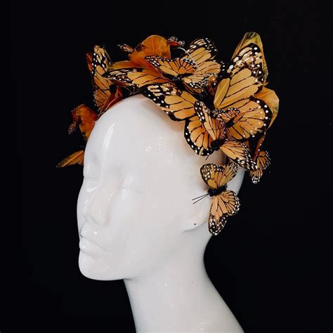 Goddess Headpiece Monarch Butterfly Headpiece Monarch Etsy Uk