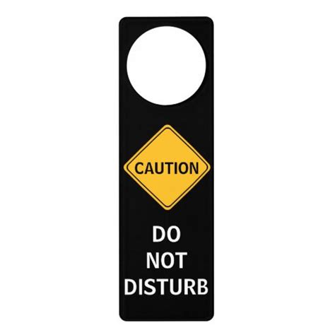 Do Not Disturb Door Hanger Sign Zazzle
