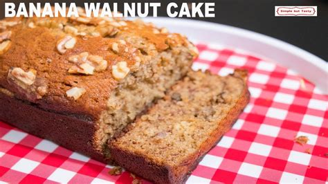 Spoon over the top of the cake and. How to make perfectly moist Banana Walnut Cake in pan/Oven ...