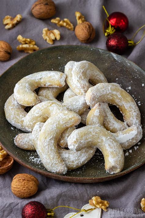 Walnut Crescent Cookies Recipe Happy Foods Tube