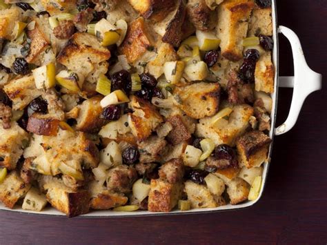 In a large bowl, combine crumbled cornbread, dried white bread slices, and saltines; Sausage and Herb Stuffing Recipe | Ina Garten | Food Network