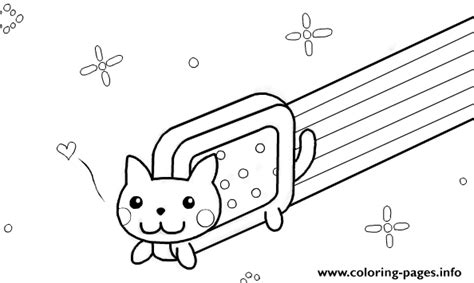 Nyan Cat Template By Kixfe Coloring Page Printable