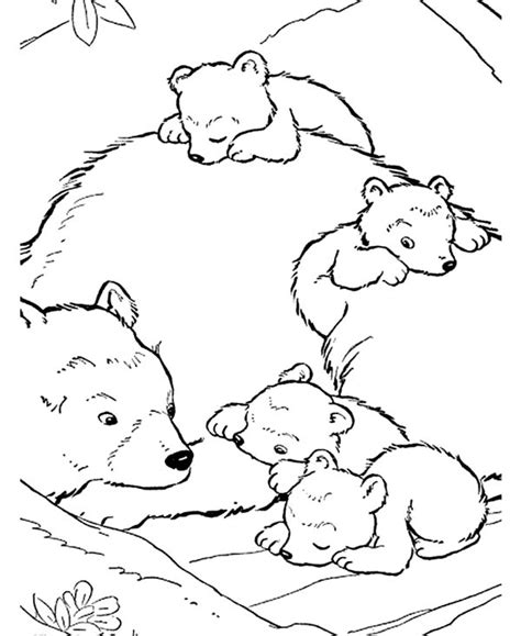 In order to navigate out of this carousel please use your heading. Baby Polar Bear And Their Mother Coloring Page : Kids Play ...