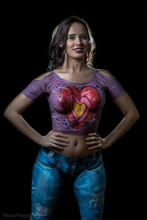 Natalie Ramey Jeans Tee Heart Pretty Wild Body Art Face Paining Body