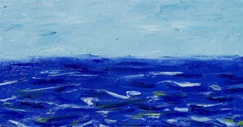 Monica Fallini Daily Paintings Choppy Sea Oil Painting Seascape May