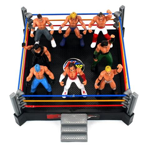 Vt Mini Combat Action Wrestling Toy Figure Play Set W Ring 8 Toy