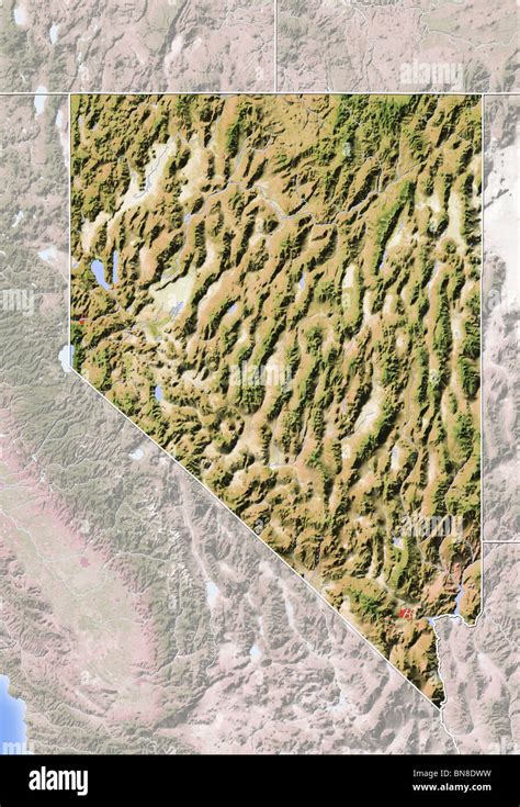 3d Elevation Map Of Nevada Map