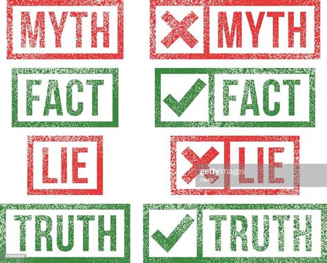 Myth Fact Lie Truth Rubber Stamps High Res Vector Graphic Getty Images
