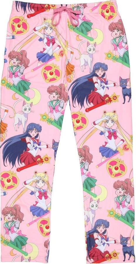 Seven Times Six Sailor Moon Womens Allover Character Print Adult Lounge Pajama Pants Small