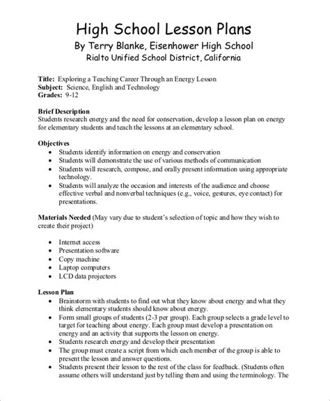 Sample Lesson Plan In English For High School Lesson Plan In English Vrogue