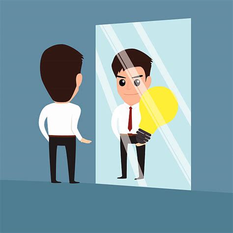 Royalty Free Man Looking In Mirror Clip Art Vector Images