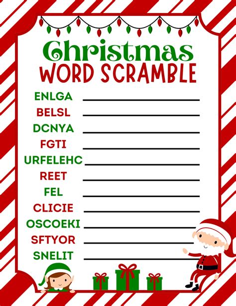 10 Best Christmas Word Scramble Printable Pdf For Free At Printablee