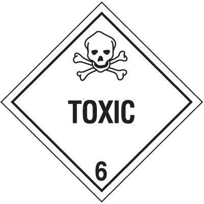 Toxic Hazard Class 6 Material Shipping Labels Seton