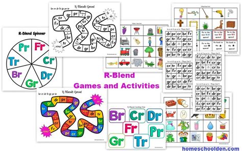 R Blend Worksheets And Games Homeschool Den