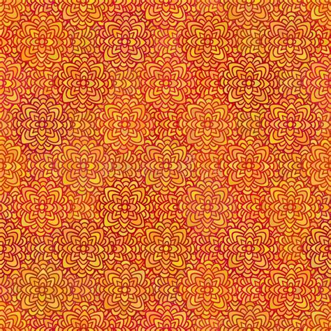 Abstract Orange Flower Pattern Stock Vector Illustration Of Flower