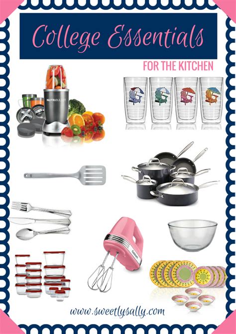 This post may contain affiliate links, which means that if you make a purchase, i might make a small. College Essentials: The Kitchen - Sweetly Sally | College ...