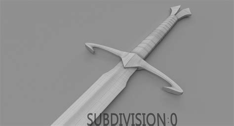 Two Handed Sword 3d Model 99 Max Fbx Obj Unknown Free3d