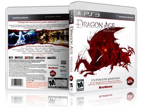 Dragon Age Origins Ultimate Edition Playstation 3 Box Art Cover By