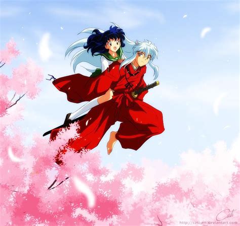 Inukag Over The Cherry Blossoms By Cati Art Anime Inuyasha
