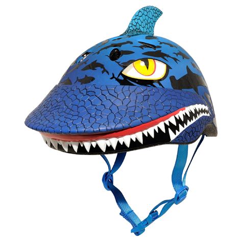 Raskullz 3d Shark Jaws Child Helmet Blue Shark Helmets Kids