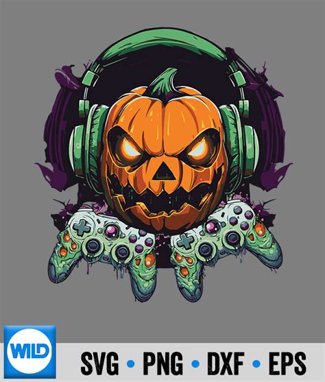 Halloween Svg Halloween Jack O Lantern Pumpkin Gaming Controller Gamer
