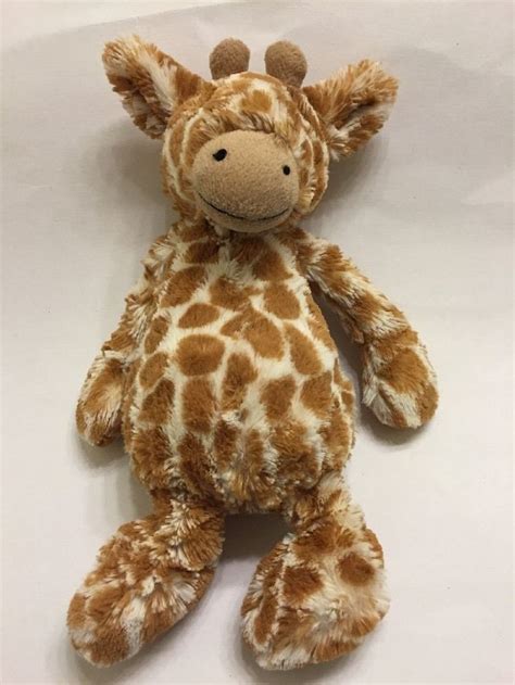 Jellycat Bashful Giraffe Plush Medium Floppy Soft Toy Brown Beige
