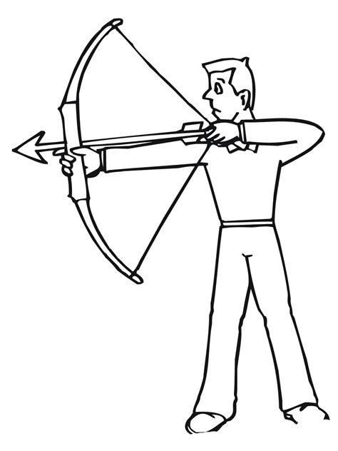 Disparar un arco compuesto es más fácil que disparar un arco y flecha a la antigua, pero eso no significa que sea como un paseo por el parque. Desenho de Arqueiro para colorir - Tudodesenhos