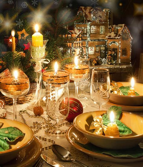 Here are our top picks to round out your holiday spread — drinks, soups, sides, and entrees included. Christmas Dinner Table With Christmas Mood Stock Photo ...