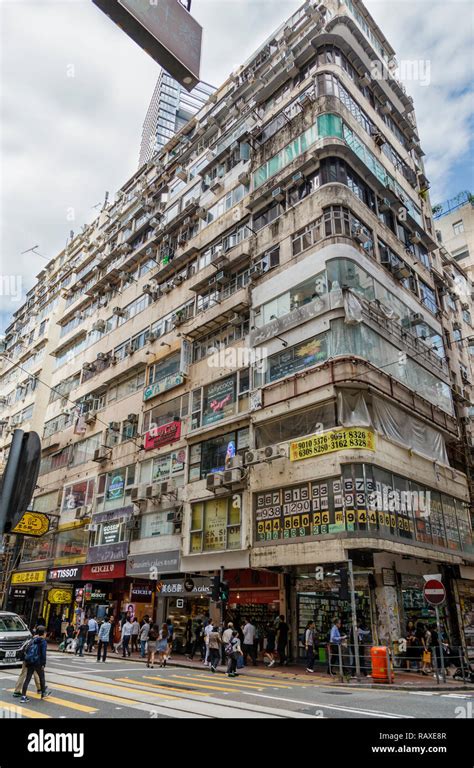 Buildings In The Wan Chai District Of Hong Kong Stock Photo Alamy
