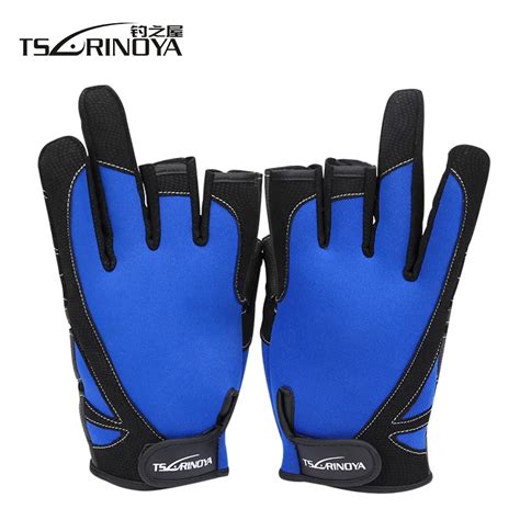 Tsurinoya Spring Breathable 3 Fingerless Anti Slip Fishing Gloves