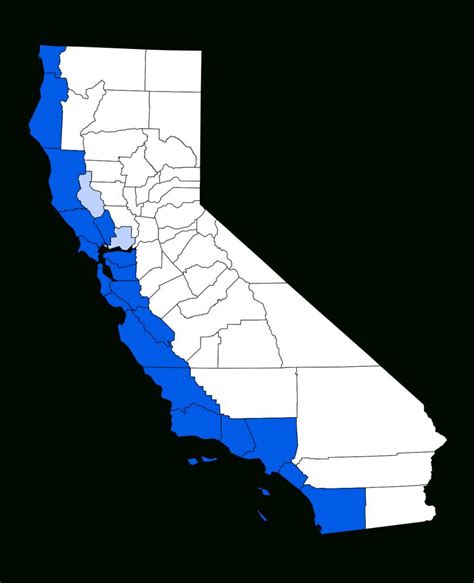 Coastal California Wikipedia Map Of California Coast Printable Maps