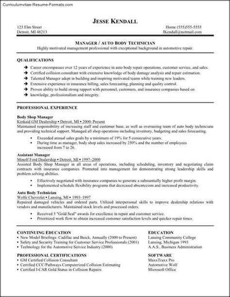 Carrying out repairs and replacing damaged parts. Auto Mechanic Resume Template | Free Samples , Examples ...