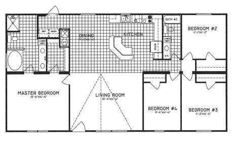 4 Bedroom Floor Plan C 9301 Hawks Homes Manufactured And Modular