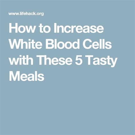 How To Increase White Blood Cells With These 5 Tasty Meals White