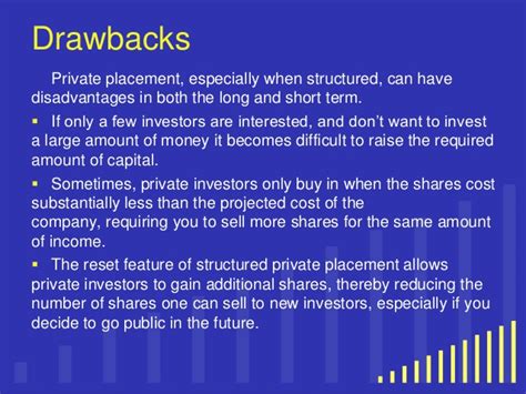 A private placement is the sale of securities to a small group of select investors as a way of raising capital while avoiding key disclosure requirements. Private Placement