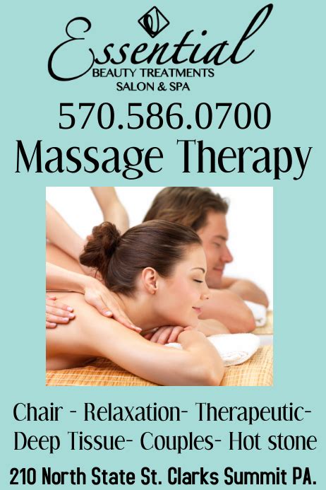 massage therapy sign flyer template postermywall