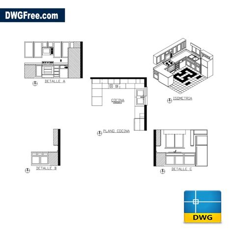 Project Kitchen Cad Dwg Download Autocad Blocks Model Autocad