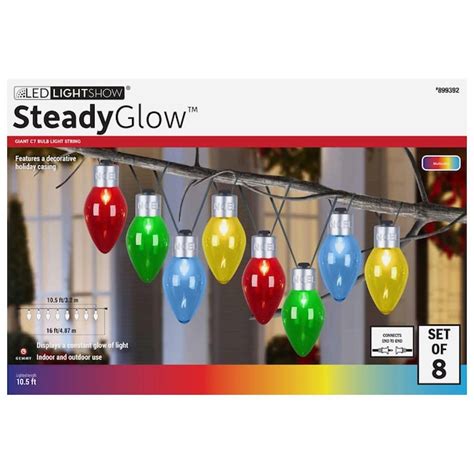 Gemmy String Lights 8 Count 105 Ft Multicolor Incandescent Plug In