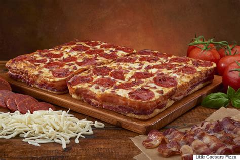 The flavoring is enough to keep it interesting but not excessive to the point where you my local little caesars usually keeps a couple orders at the ready in the warmer to pair up with their hot n ready pizzas. Little Caesars' Bacon-Wrapped Pizza Is Both The Greatest ...