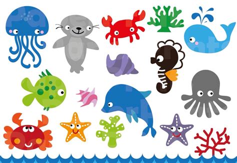 Cute Baby Sea Animals Animal Clipart Sea Animals Clip Art