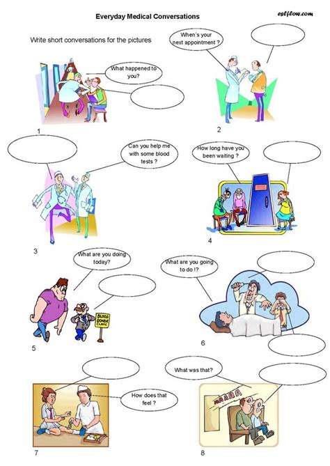 Illness, sickness, injuries, aches and pains. Health---appointments-conversation-worksheet | Vocabulary ...