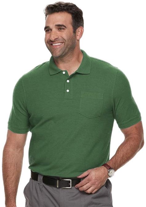 big and tall croft and barrow® classic fit easy care pique performance pocket polo polo pique