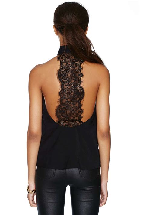 Black Women Tanks Top High Neck Lace Back Tees Halter Tanks For Women Vest Sexy Fitted Top
