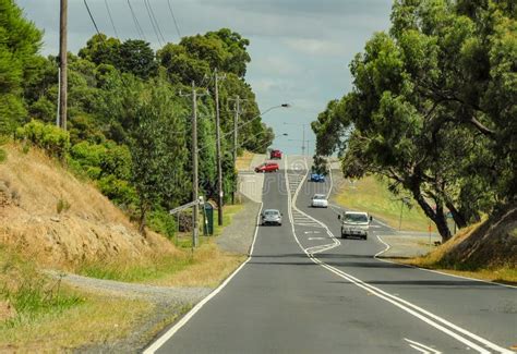 Roads In Australia In Victoria In The Suburb Of Melbourne Hallam