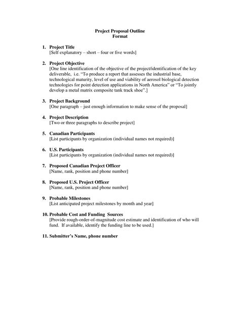 Project Proposal Outline Template Download Printable Pdf Templateroller