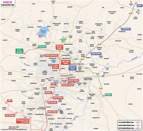 Ranchi Metro Map Proposed Ranchi Metro Route Map