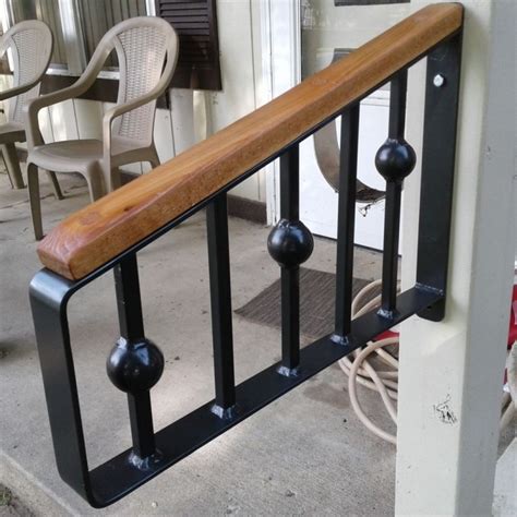 Now that the deck is framed the next step is start thinking about attaching railing posts. Two Step Railing | Stair Designs